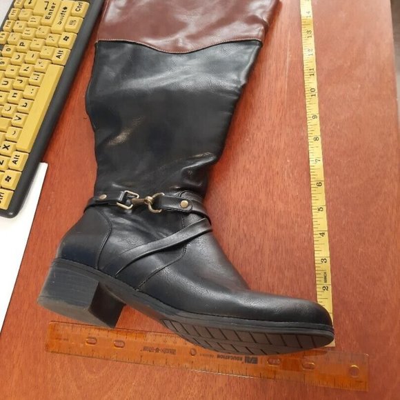 Rampage Ilissa Knee High Wide Calf Riding Boot Black Sz 8.5W PreLoved Good Condi - Picture 4 of 7